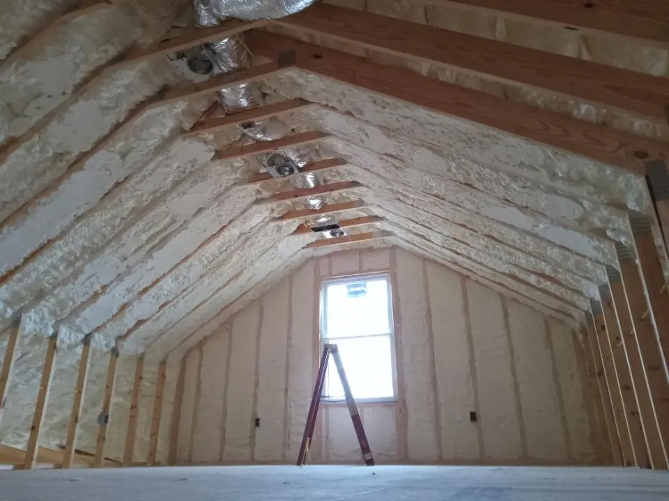 Spray foam roofing application for Crawl Space Insulation project in Shelley